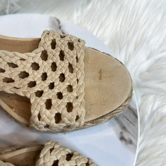 GUC Steve Madden Cream/Off White Crochet Boho Wedge Heels, 9.5M - Picture 14 of 14